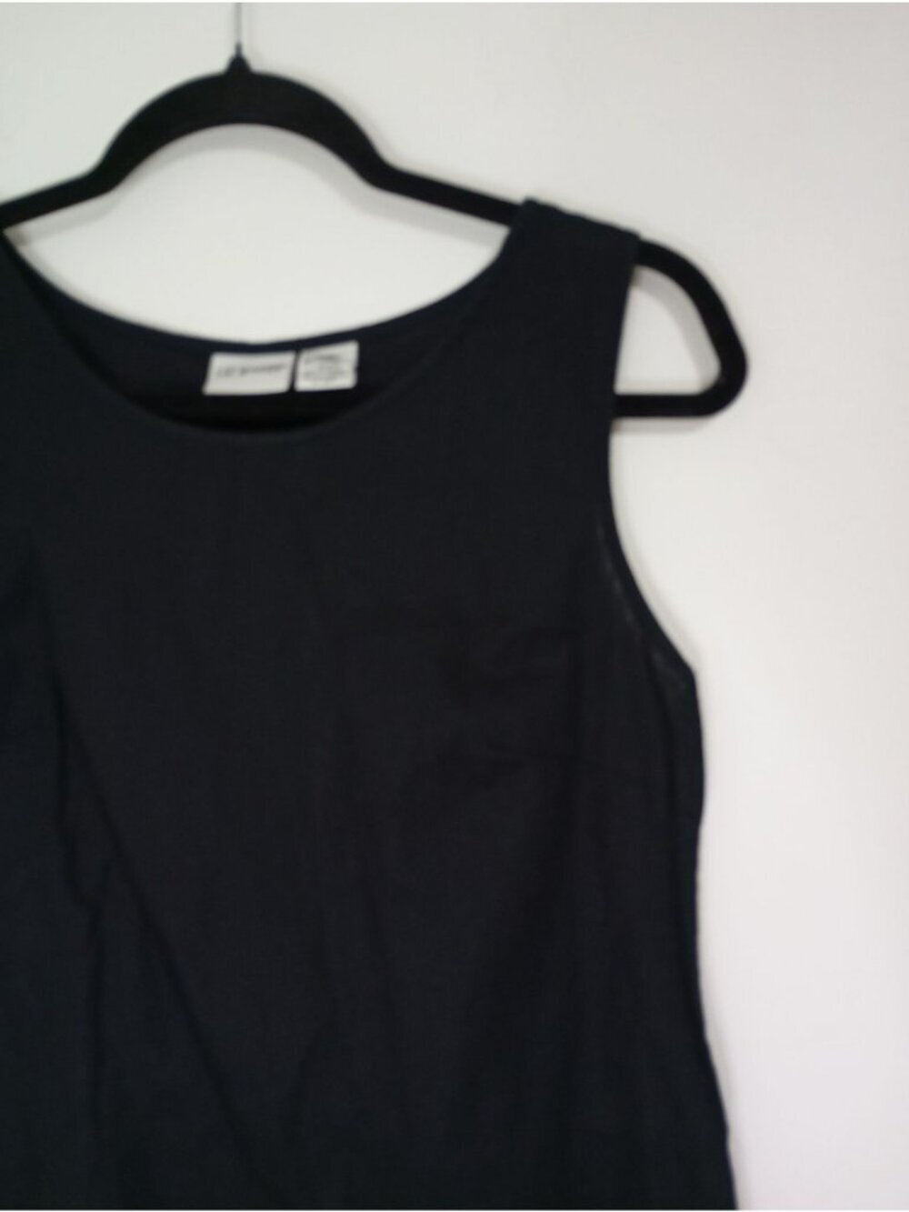 Liz Baker Womens Sleeveless Black Linen Cotton Shift Dress Small - Picture 4 of 8